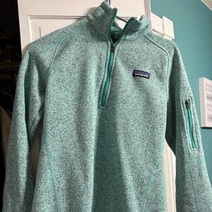 Patagonia 1/4 zip in teal